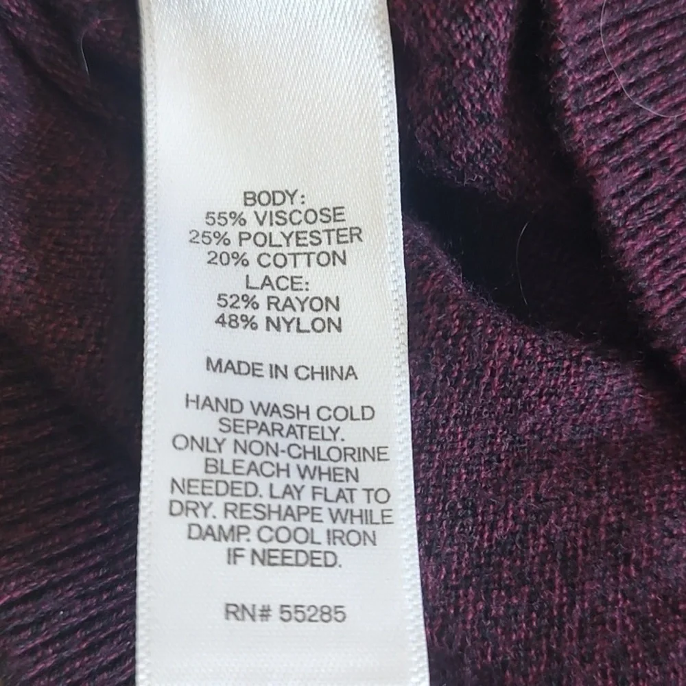 Express Women's Deep Purple Scoop Neck Sweater - Picture 4 of 4